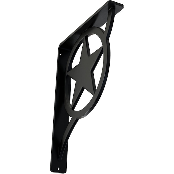Ekena Millwork Austin Wrought Iron Bracket, (Single center brace), Powder Coated Black 1 1/2"W x 7 1/2"D x 10"H BKTM01X07X10SAU - main